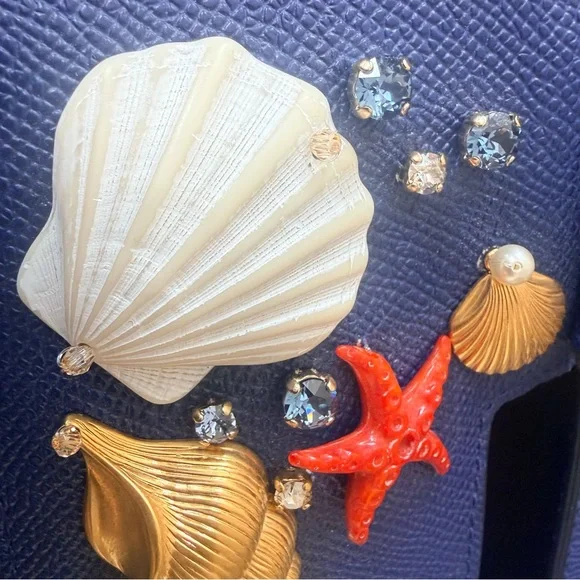 Dolce & Gabbana Blue Leather Bag Charm Accessory with Sea Motif Embellishment - Picture 8 of 13